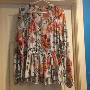 Floral Ruffle Top